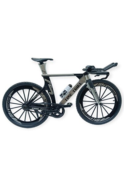 Lisinya Model Araçlar -1/10 Metal Yarış Bisikleti 18 cm - Gri (Lisinya)
