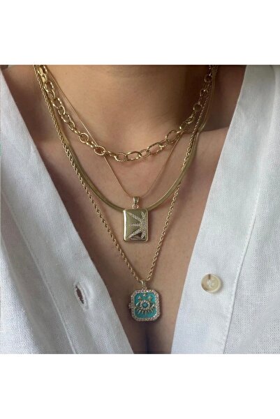 stainles steel Çoklu çelik kolye