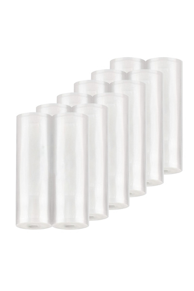 Teno ® Universal Vacuum Sealer Rolls, Set of 12 (5 m x 28 cm), Heat-Resistant, Transparent