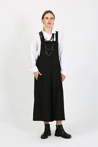 DES CONCEPT Kadın Bol Paça Cepli Salopet Tulum