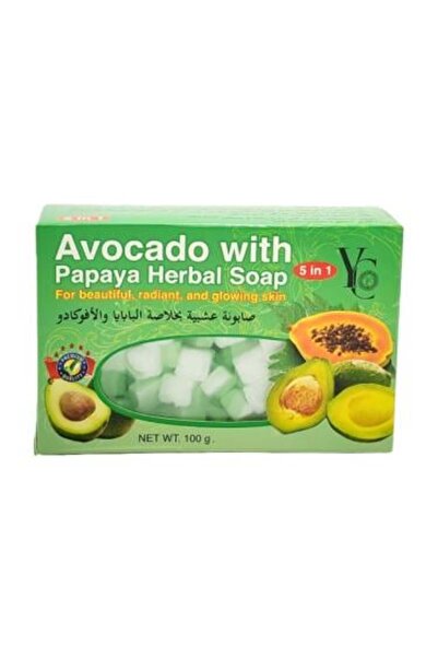 YC صابون بخلاصة البابايا و الافوكادو من واي سي - 100 جرام