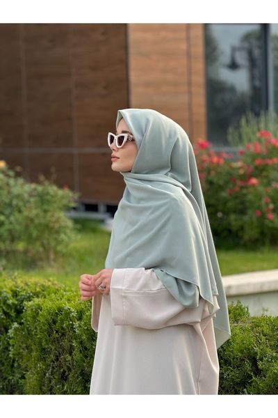 Ahivera Su Yeşili Medine İpeği Eşarp 130 x 130