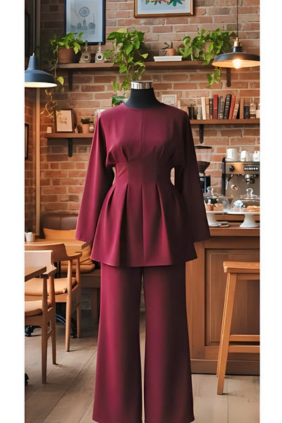 AKIZER Kadın Tesettür Takım / Alt-Üst / Pantolon İkili Takım