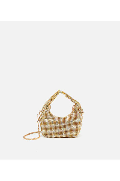 Hotiç Kadın Gold Taşlı Portföy Çanta