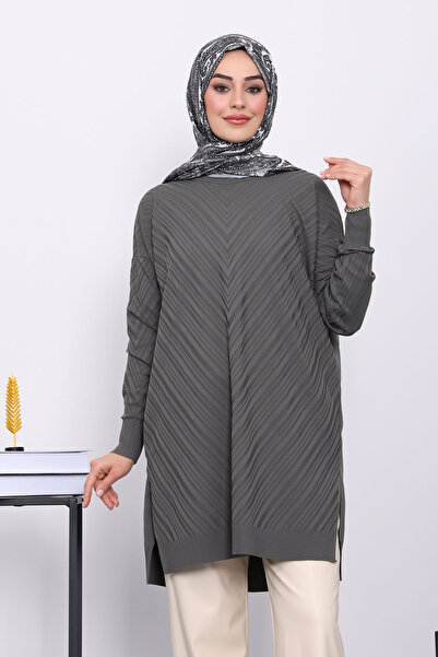 İmajButik Smoked Cold Yarn Mercerized Knitwear Tunic