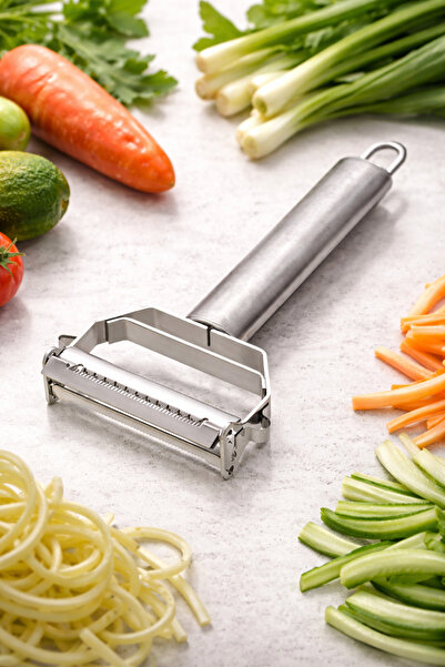 EcoVibe Paslanmaz Çelik Turbo Jülyen Meyve Sebze Soyucu Kesici Doğrayıcı