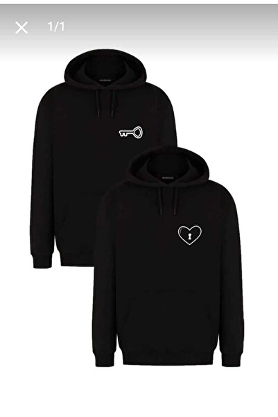 YRN COLLECTION Set de 2 hanorac cu glugă unisex, femei, bărbați, cuplu iubito...