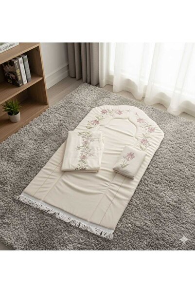 lamsat fn طقم سجادة صلاة ملكي مع ثوب صلاة للنساء - بيت للمصحف