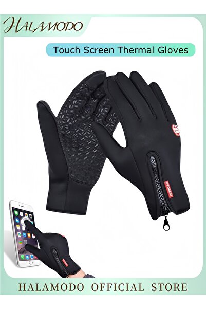 HALAMODO قفازات شتوية مقاومة للماء والرياح، تعمل باللمس، مناسبة للجري وركوب ا...
