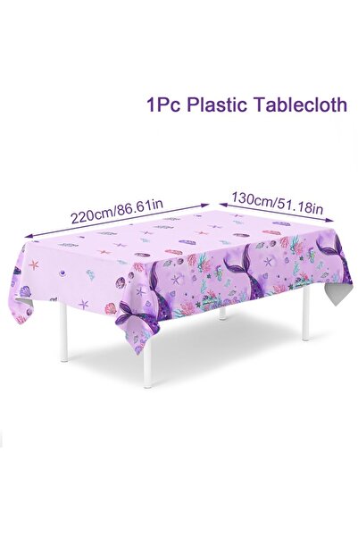 Choice5 5 Mermaid Theme Disposable Tableware Mermaid Birthday Party Decor Kid...