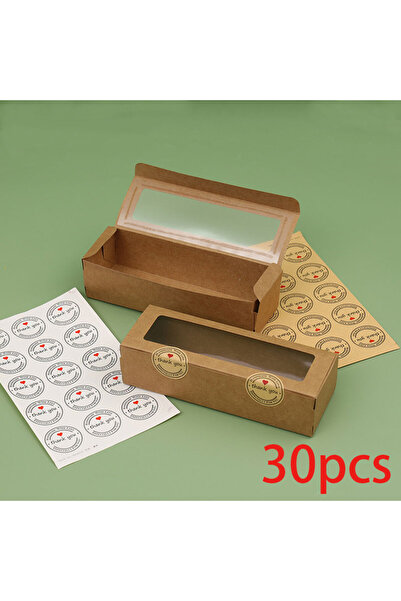 Choice4 علب تغليف من ورق كرافت بني اللون، مقاس 20.5 × 7.5 × 5 سم، 30 قطعة، مت...