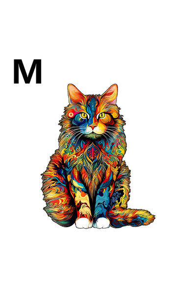 Choice أحجية خشبية فريدة من نوعها بنمط قطة M190-M، بأشكال حيوانات غير منتظمة،...