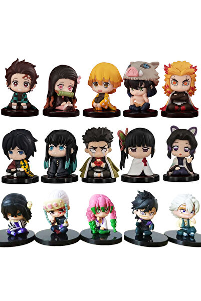 choice2 مجموعة بانداي من 15 قطعة من مجسمات قاتل الشياطين (كيميتسو نو يا) - بي...