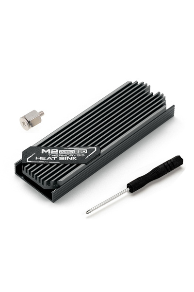 choice2 مشتت حراري رمادي داكن من جونسبو، من نوع M.2 SSD NVMe، مزود بحشية من الألومنيوم، مناسب لمحركات الأقراص الصلبة ذات الحالة الصلبة M2 2280.