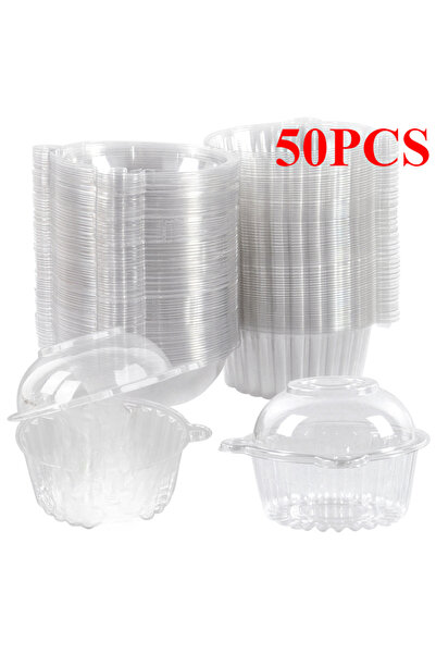 choice2 11.4 × 11.4 × 8 سم، 50 قطعة أو 100 قطعة، علبة تغليف شفافة للكعك والدو...