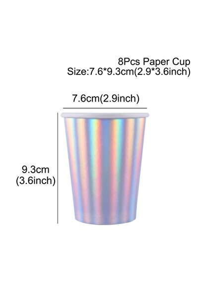 Choice4 8pcs cups Little Mermaid Party Decor 1st One Birthday Party Kids Girl...