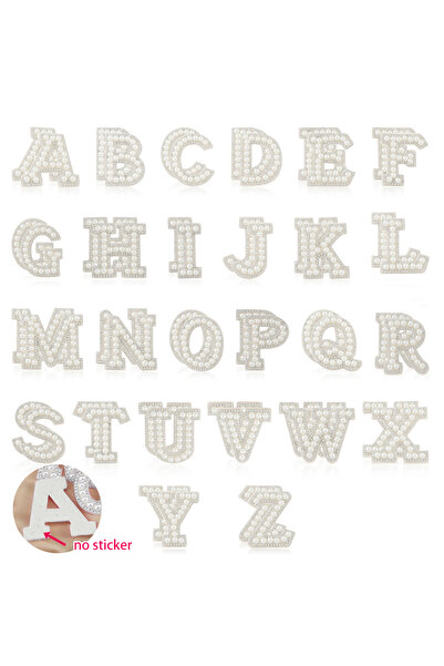 Choice3 26pcs (no sticker) 26pcs A-Z English Letter Glitter Pearls Rhinestone...