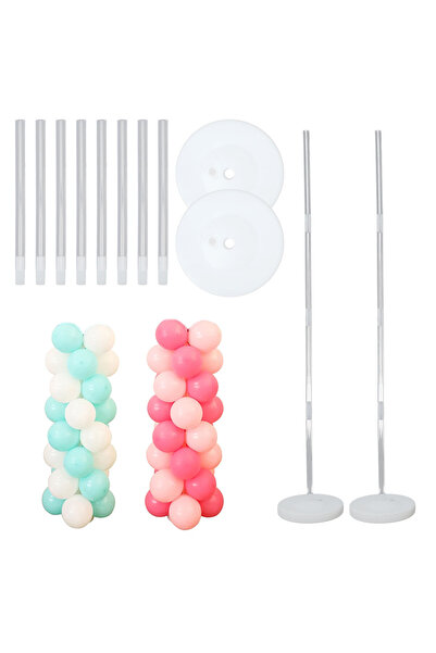 Choice مجموعة أخرى ب: مجموعتان من حوامل أعمدة البالونات، ارتفاع 8.4 قدم، حامل...