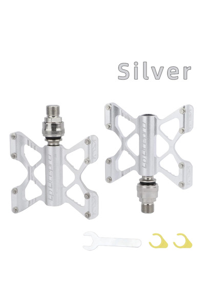 Choice دواسة Litepro K5 الفضية سريعة الفك، عريضة، مانعة للانزلاق، مصنوعة من س...