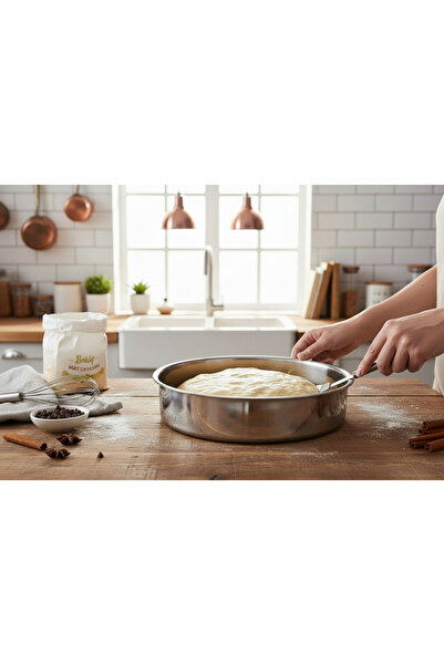 YAMAN ÇELİK HOME Derin Hamur Tepsisi/Leğeni & Salça Tepsisi/Leğeni & Çok Amaçlı Tepsi Paslanmaz Çelik