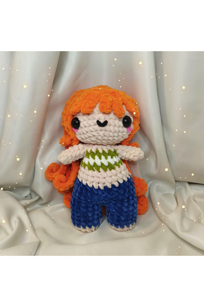 zeanqua El Yapımı Tek Parça Tığ İşi Peluş: Luffy, Nami, Chopper Amigurumi