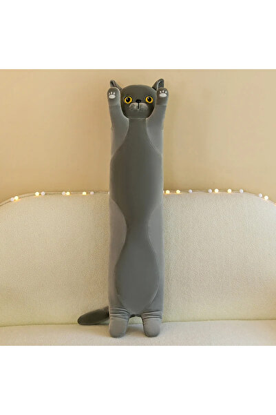 Choice 50cm Grey new Cute Cat Plush Toy Long Pink Brown Grey Sleeping Cats Le...