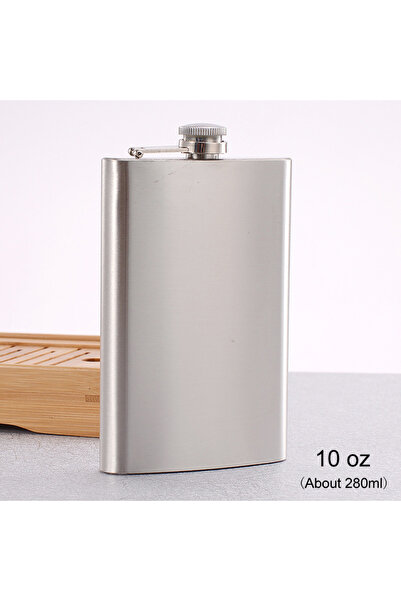 Choice قارورة جيب من الفولاذ المقاوم للصدأ سعة 10 أونصة (1-10 أونصة) لحفظ النبيذ والويسكي، مناسبة للرجال، محمولة للشرب.