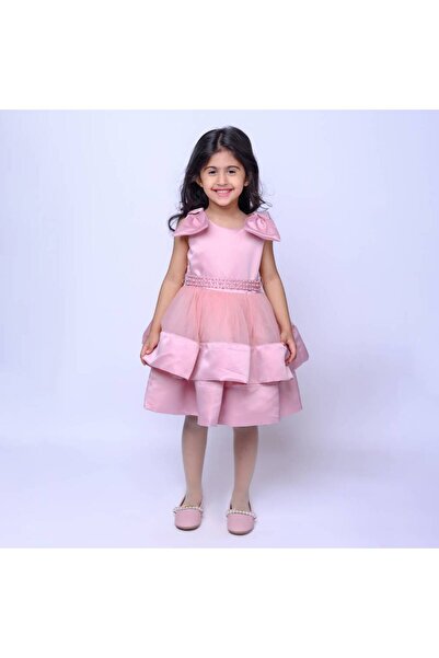 Mamnon فستان وردي بحزام لولو