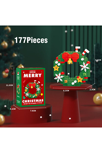 Choice13 177PCS DIY Christmas Building Blk Snowman Elk Santa Claus Model Micr...