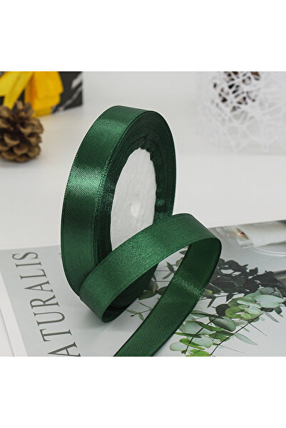 Choice شريط ساتان أخضر داكن ذو وجه واحد، طوله ٢٢ مترًا وعرضه ١٥ ملم، طوله ٢٥ ...