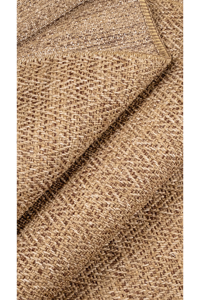 Lexa سجادة مضادة للانزلاق بنمط القش البيج، منسوجة من السيزال، قابلة للغسل، لغ...