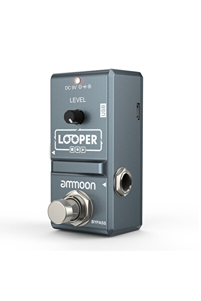 Choice جهاز تأثيرات جيتار كهربائي Grey ammon AP-09 Nano Loop، مزود بخاصية الت...