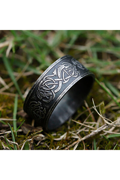 Choice 10 retro 2022 NEW Men's 316L stainless steel rings Nose Viking retro Style Scandinavian dragon RING