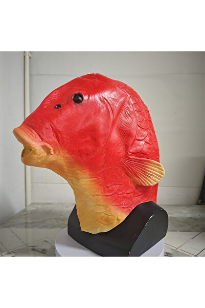Choice قناع رأس سمكة الكارب الأحمر، قناع رأس سمكة، قناع حيوان مضحك، قناع سمكة...