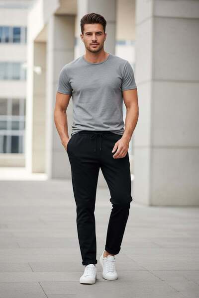 Fulla Moda Beli Bağlamalı Duble Paça Pantolon