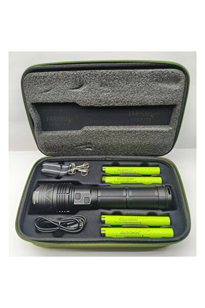 farissu Gold Orion OR-G500 6000 Lümen Şarjlı El Feneri – 200W Güç, Powerbank ...