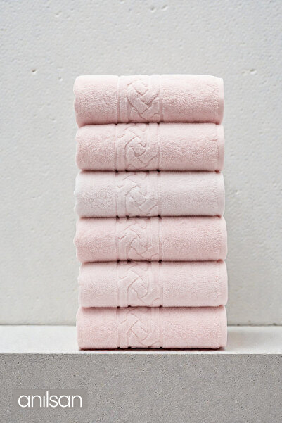 Anılsan 6-пакет кърпи Rita Powder - 50x90 cm, 240g, 100% памук, кърпи за спа ...