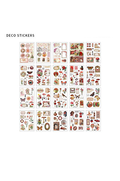 Choice4 A JIANQI 20 pcs PET Die cut Stickers book Plant Flower Label Decorati...