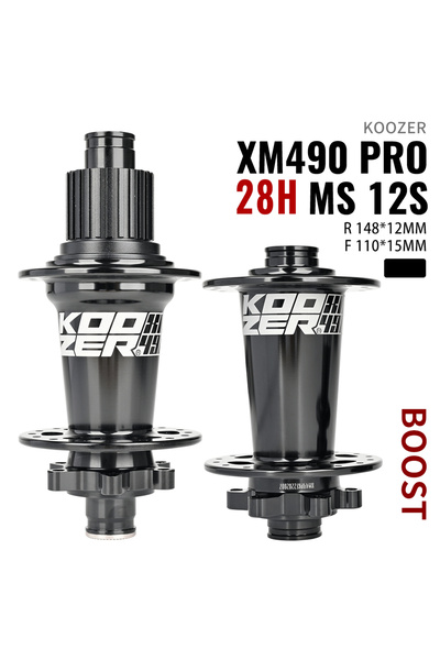 Choice محاور دراجة جبلية KOOZER XM490 PRO BOOST سوداء بستة مسامير، 28 فتحة، 2...