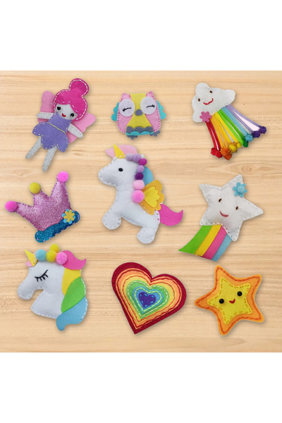 Choice1 9pcs 9/5Pcs DIY Sewing Kit for Kids Cute Animal Sewing Craft Set Hand...