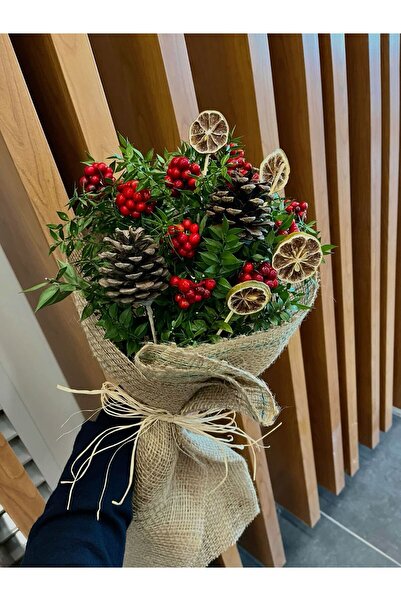 Diana Accessory Kokina Şans Ve Yılbaşı Çiçeği KOZALAK DETAYLI