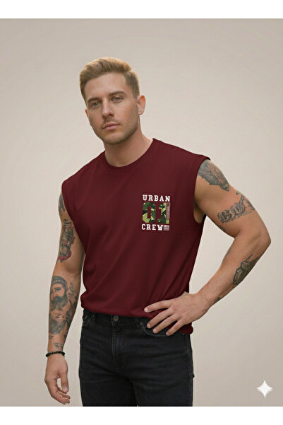 FAVORİST 01 Urban Printed Zero Kol T-Shirt