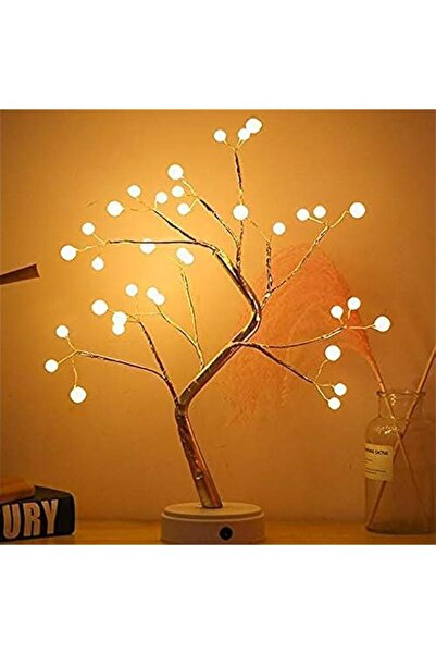 Gonice أضواء ليلية على شكل شجرة تعمل باللمس، مزودة بـ 36 خرزة لؤلؤية من مصابي...