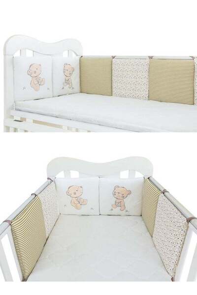 Generic 6 قطع من حواجز سرير الأطفال الصغار، وسادات حماية لسرير الأطفال