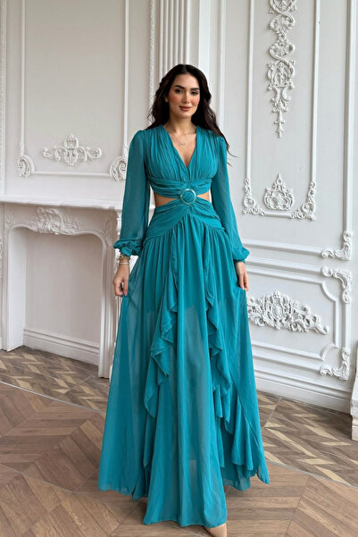 Sindimoda Owen Bel Transparan Abiye 9268