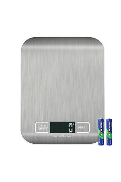 QttvbTna Kitchen scale QttvbTna, stainless steel, 1g accuracy, LCD backlight,...