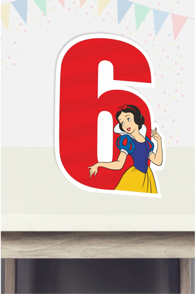 neşeli günlerim Tablă cu numere cu picioare tematică Albă ca Zăpada, 6 ani - ...