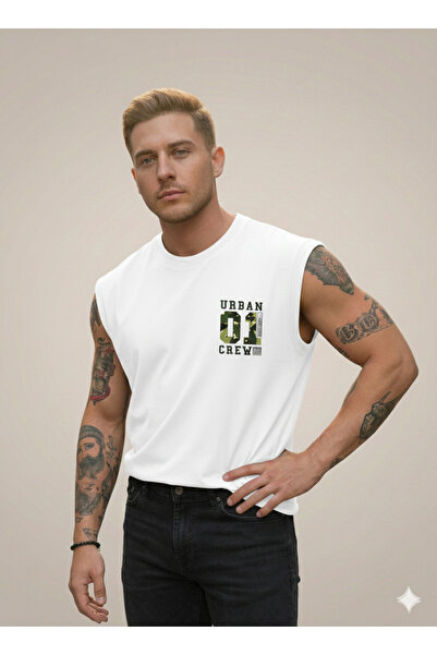 FAVORİST 01 Urban Printed Zero Kol T-Shirt