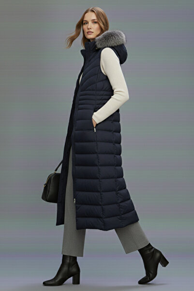 benguen Long Inflatable Vest K9184 Navy Blue