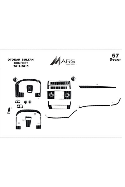 Marscockpitdesign غطاء كونسول وصندوق السيارة أوتوكار سلطان، 57 قطعة، لموديلات...